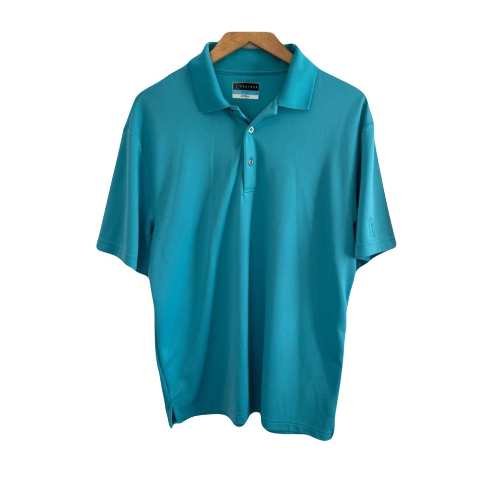 PGA Tour Golf Polo Shirt Blue Men’s Large